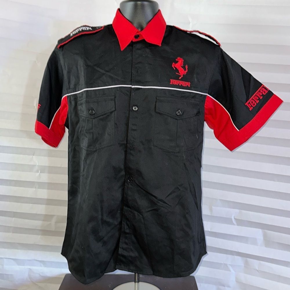 Ferrari Replica Men's Black Crew Shirt Various Sizes Racing Team Logo